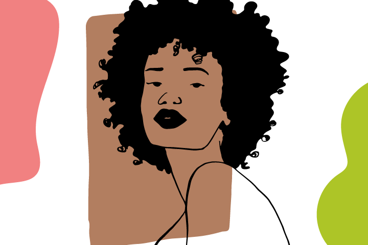 Ilustración de una mujer afrodescendiente.